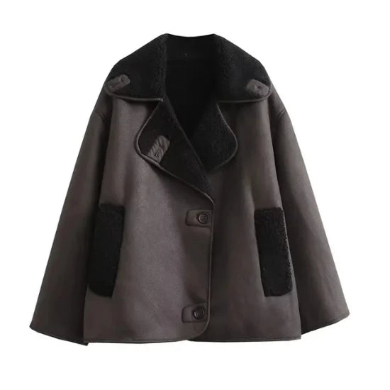 The Custom Women's Shearling-Trim Short Coat image 0